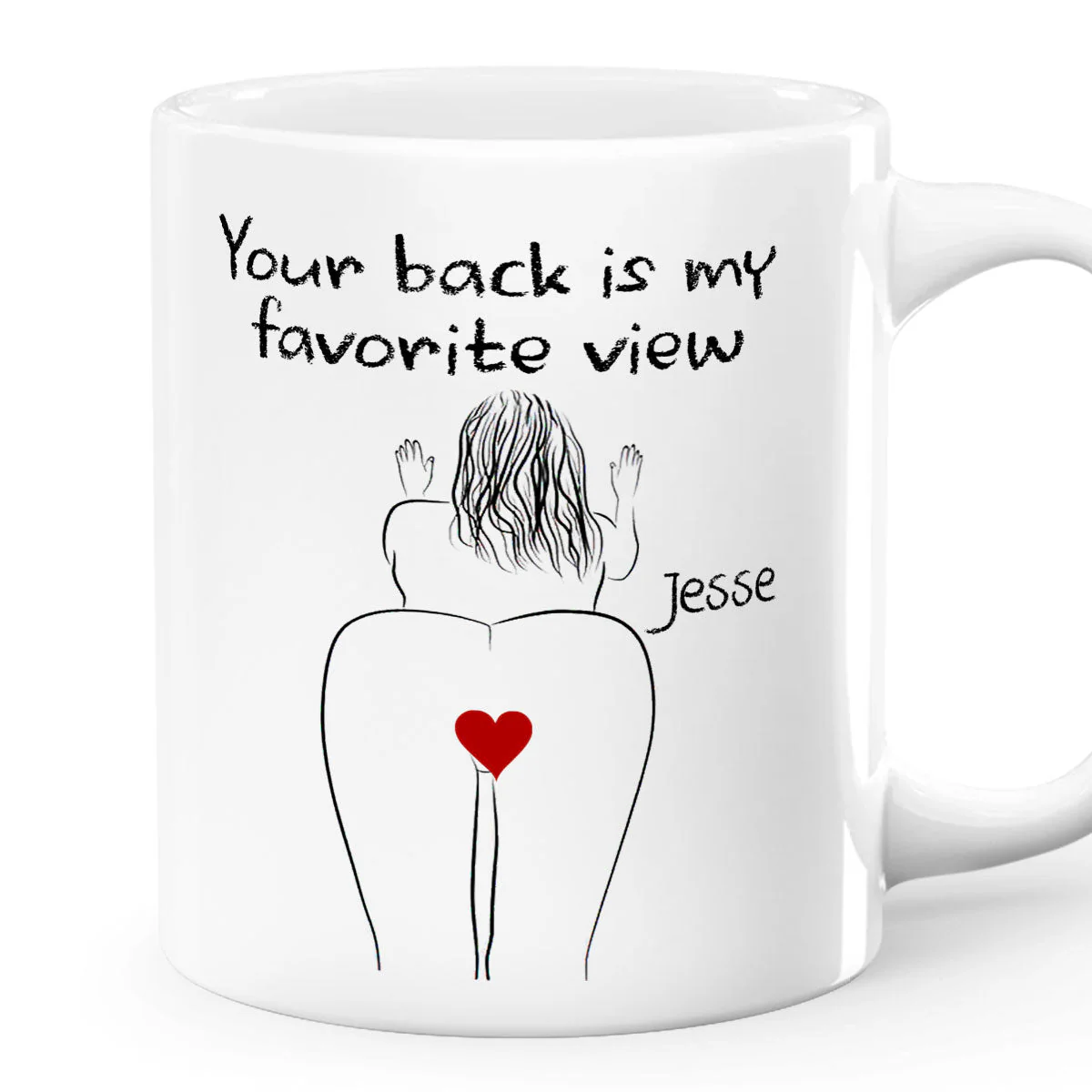 Your Back Is My Favorite View - Personalized Mug