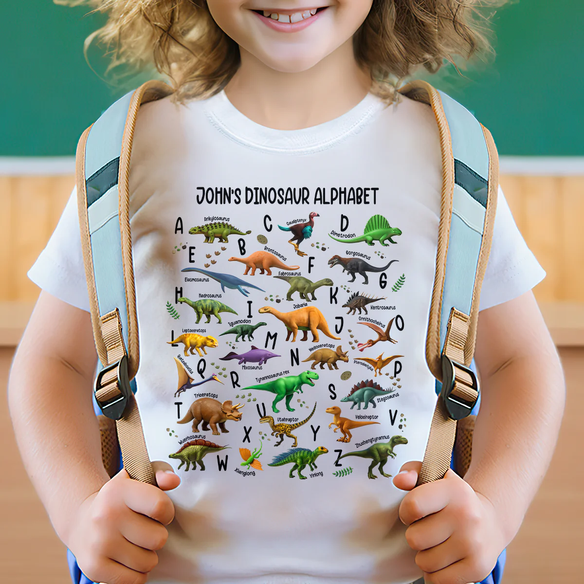 Your Dinosaur Alphabet - Personalized Kid T-Shirt