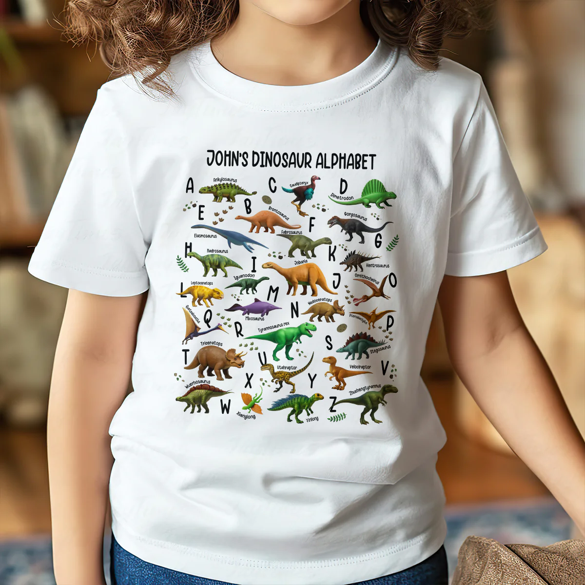 Your Dinosaur Alphabet - Personalized Kid T-Shirt - Image 3