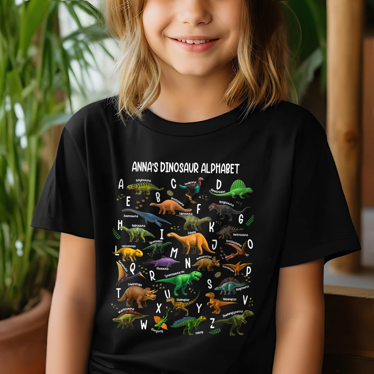 Your Dinosaur Alphabet - Personalized Kid T-Shirt - Image 4