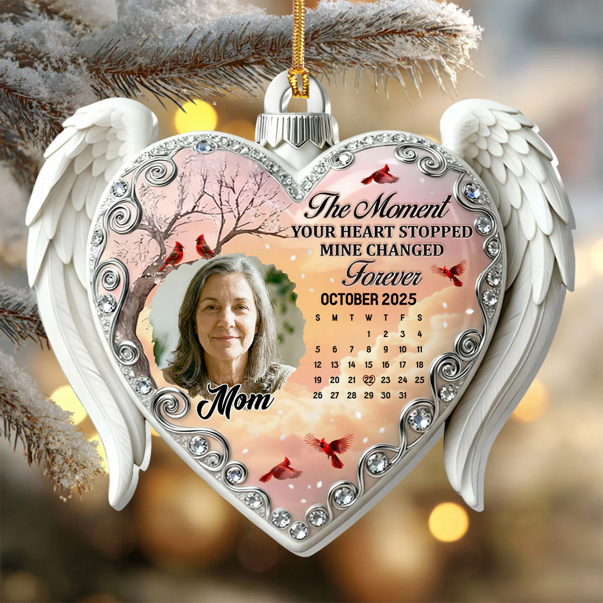 Your Heart Stopped Mine Changed Forever - Personalized 1-Layer Acrylic Ornament