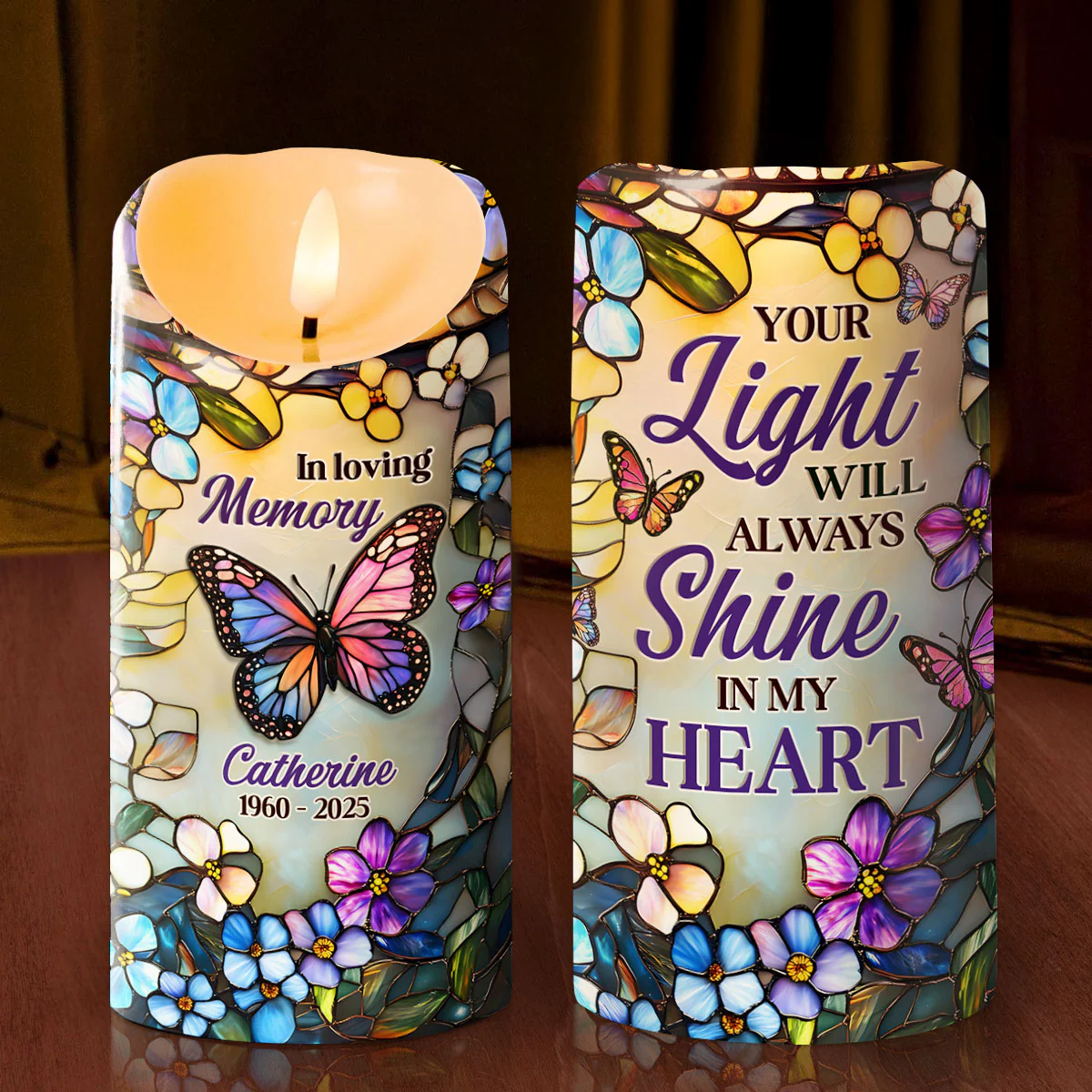 Your Light Shines Forever - Personalized Flameless LED Candle
