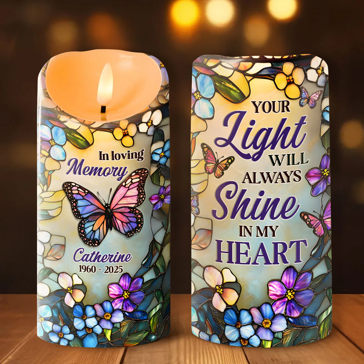 Your Light Shines Forever - Personalized Flameless LED Candle - Image 2