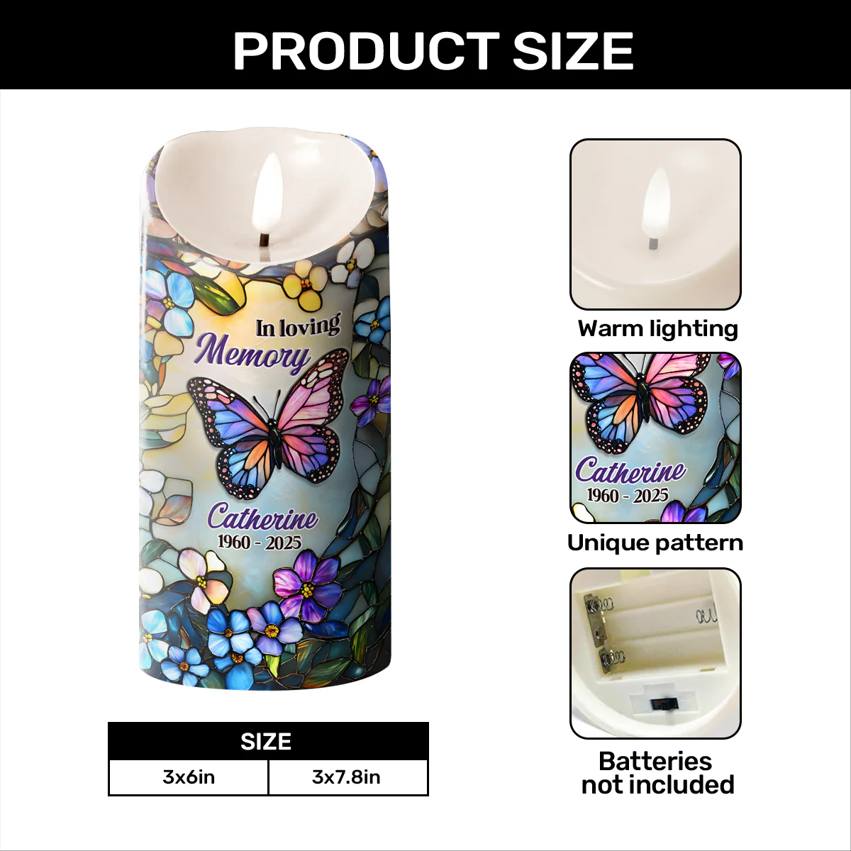Your Light Shines Forever - Personalized Flameless LED Candle - Image 5