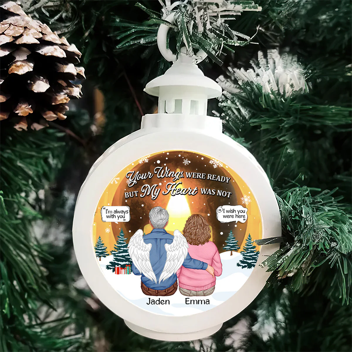 Your Light Will Always Shine In My Heart - Personalized Lantern Night Light - Image 2