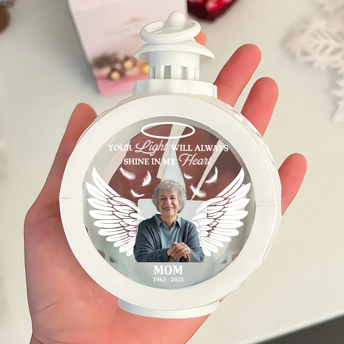 Your Light Will Always Shine In My Heart - Personalized Lantern Night Light - Image 4
