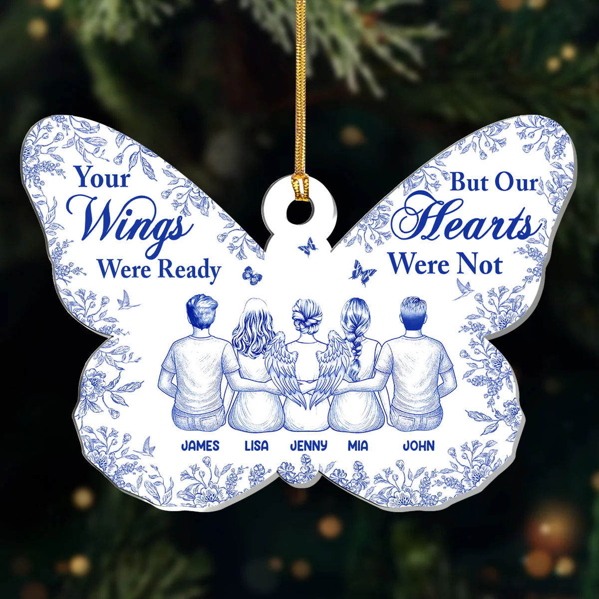 Your Wings Were Ready But My Heart Was Not - Personalized 1-Layer Acrylic Ornament