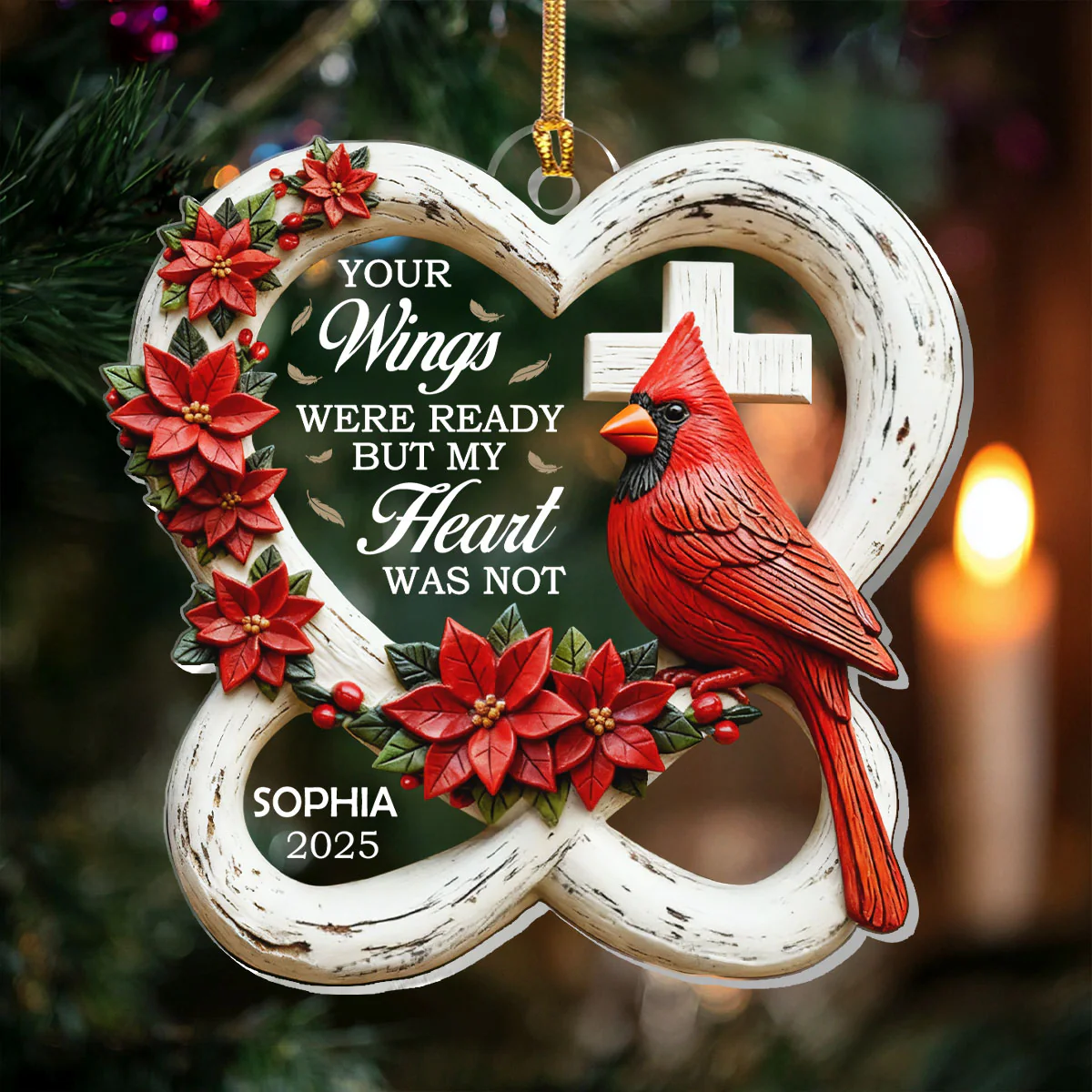 Your Wings Were Ready But My Heart Was Not - Personalized 1-Layer Acrylic Ornament