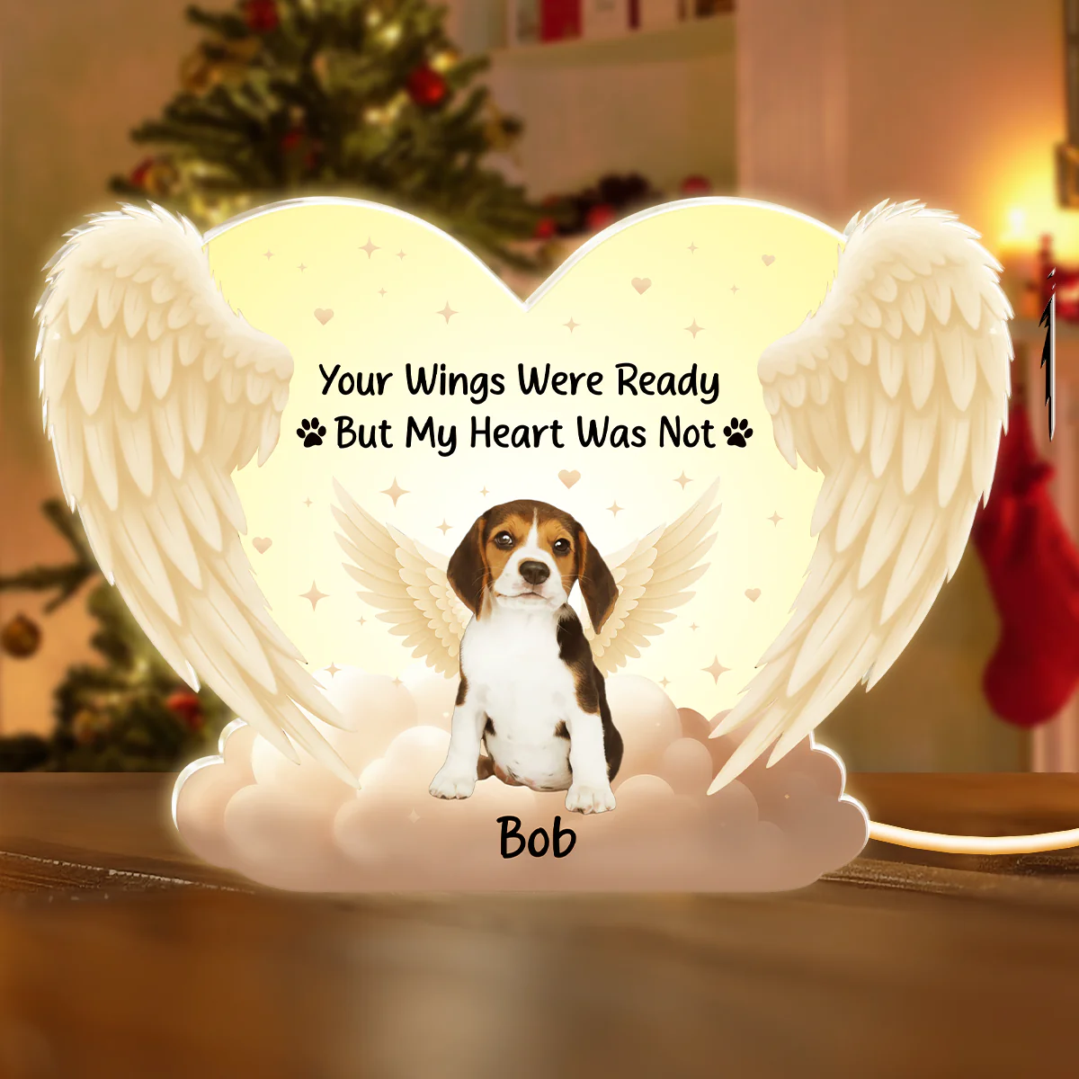 Your Wings Were Ready But My Heart Was Not - Personalized Light Box
