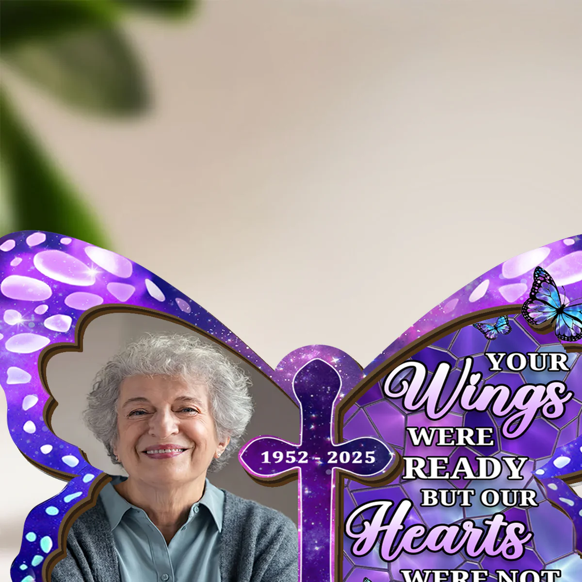 Your Wings Were Ready But My Heart Was Not - Personalized Plug-in Night Light - Image 4