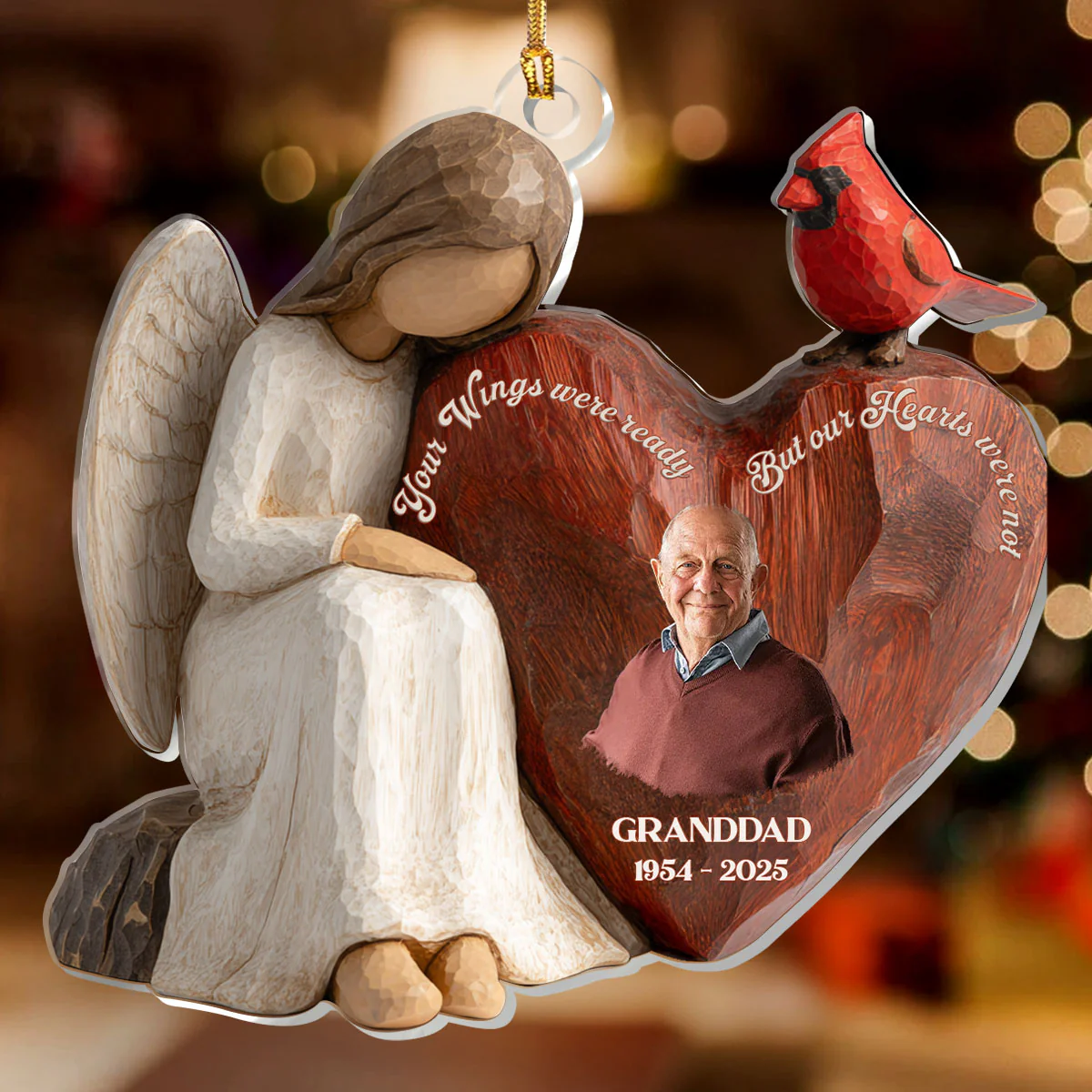 Your Wings Were Ready - Personalized 1-Layer Acrylic Ornament - Image 2