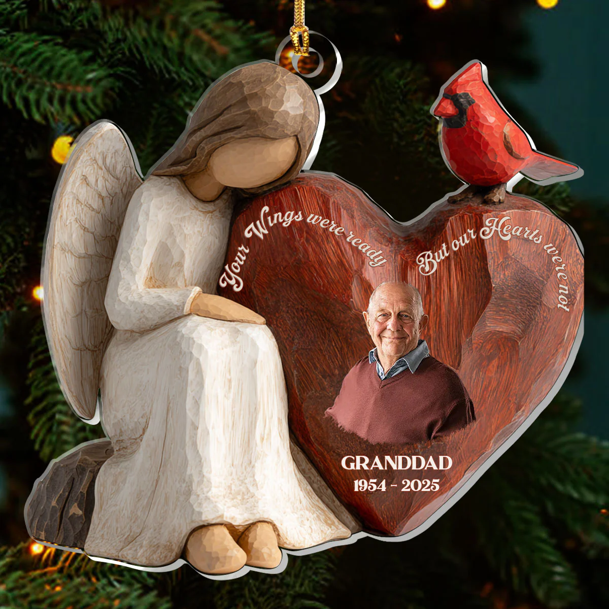 Your Wings Were Ready - Personalized 1-Layer Acrylic Ornament - Image 3