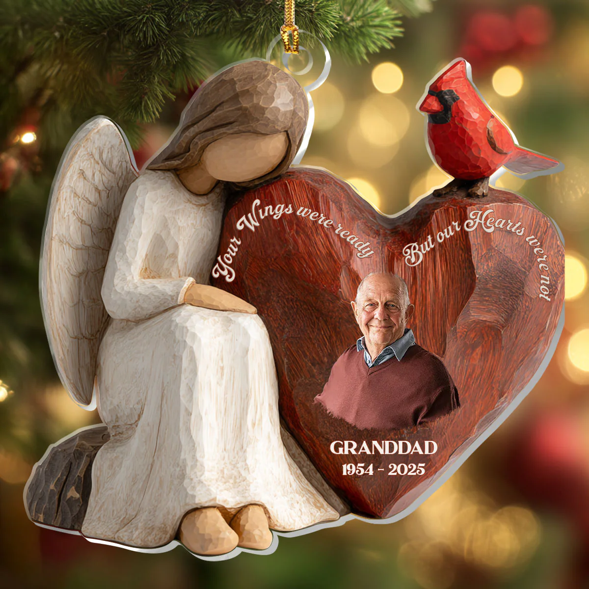 Your Wings Were Ready - Personalized 1-Layer Acrylic Ornament - Image 4