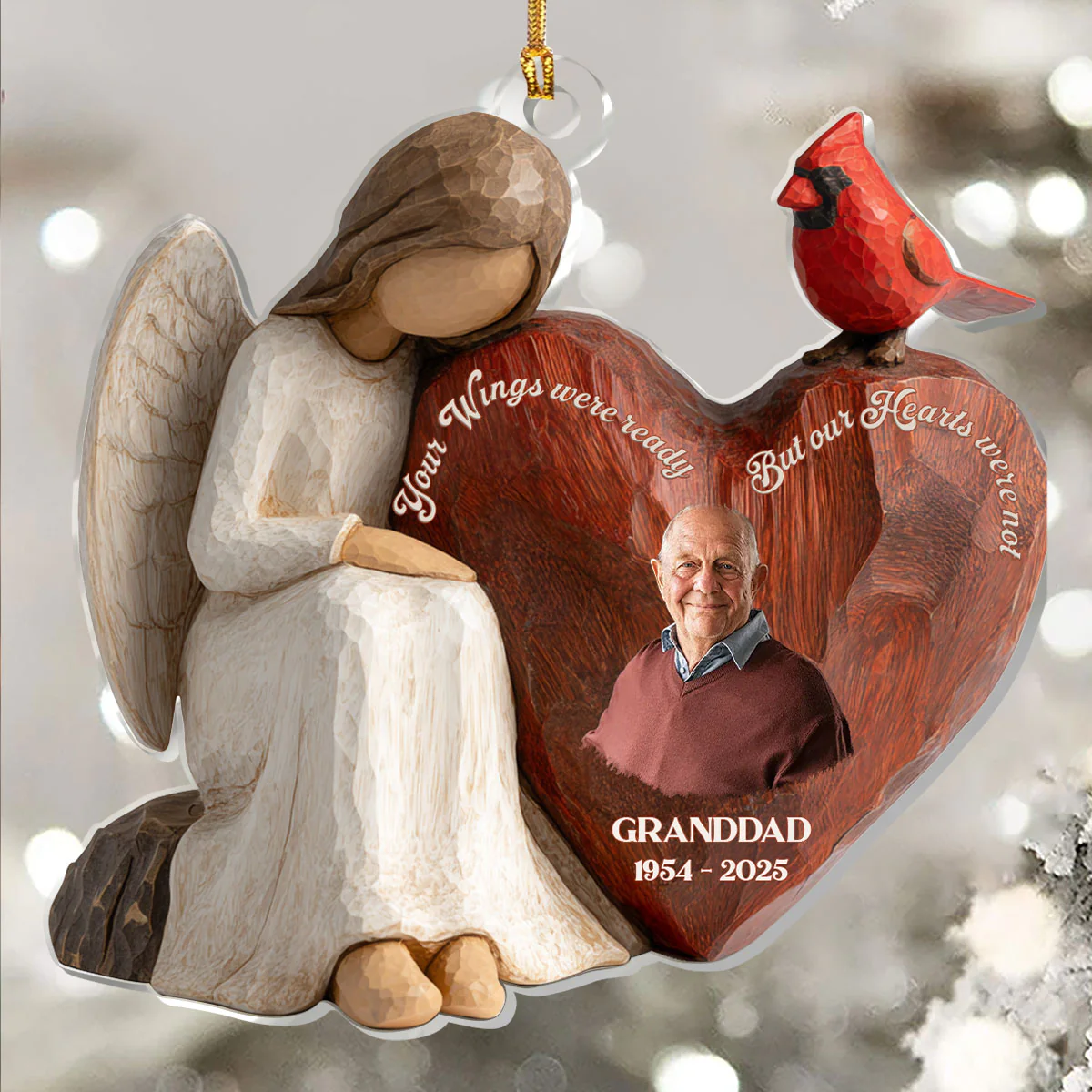 Your Wings Were Ready - Personalized 1-Layer Acrylic Ornament - Image 5