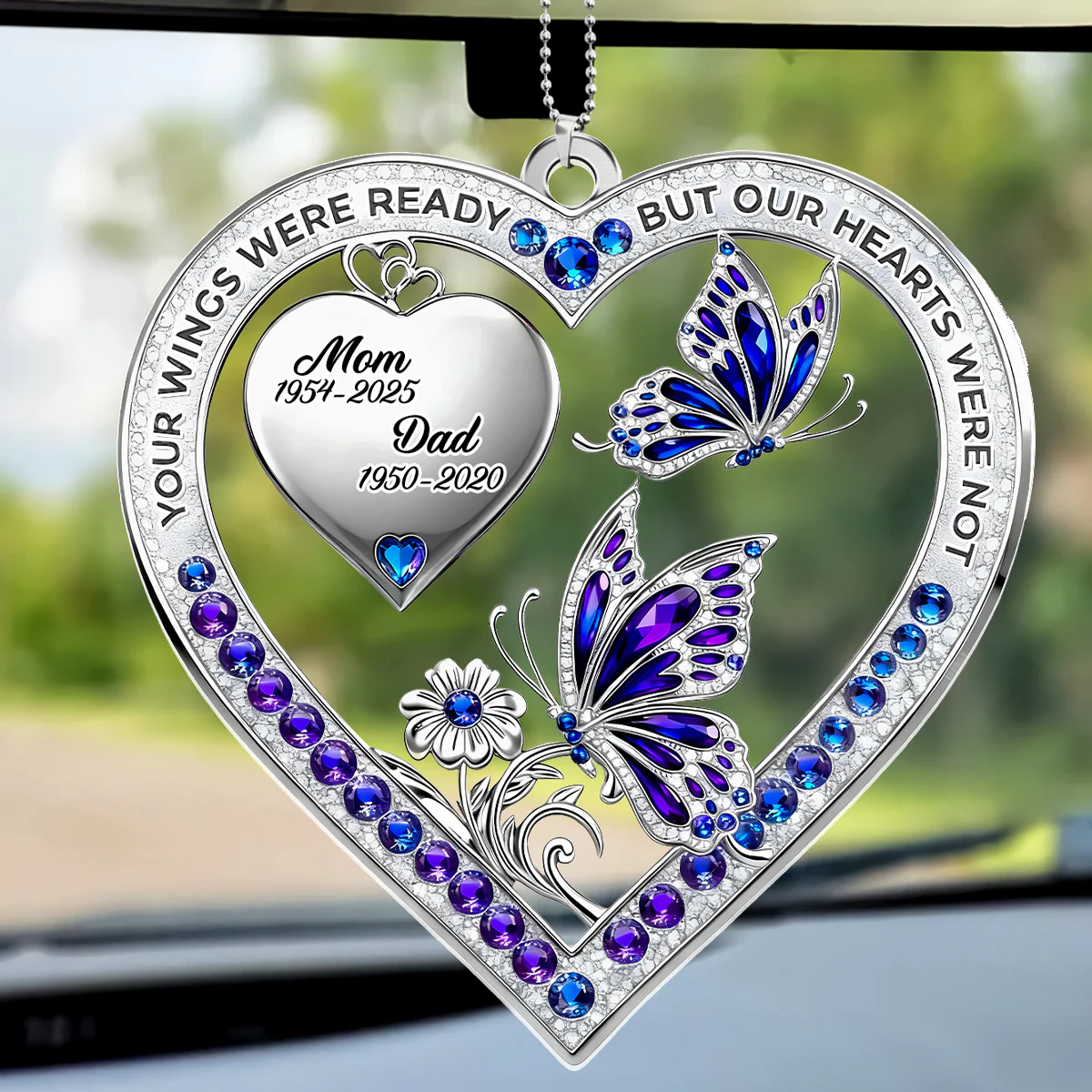Your Wings Were Ready - Personalized Car Acrylic Hanging Ornament