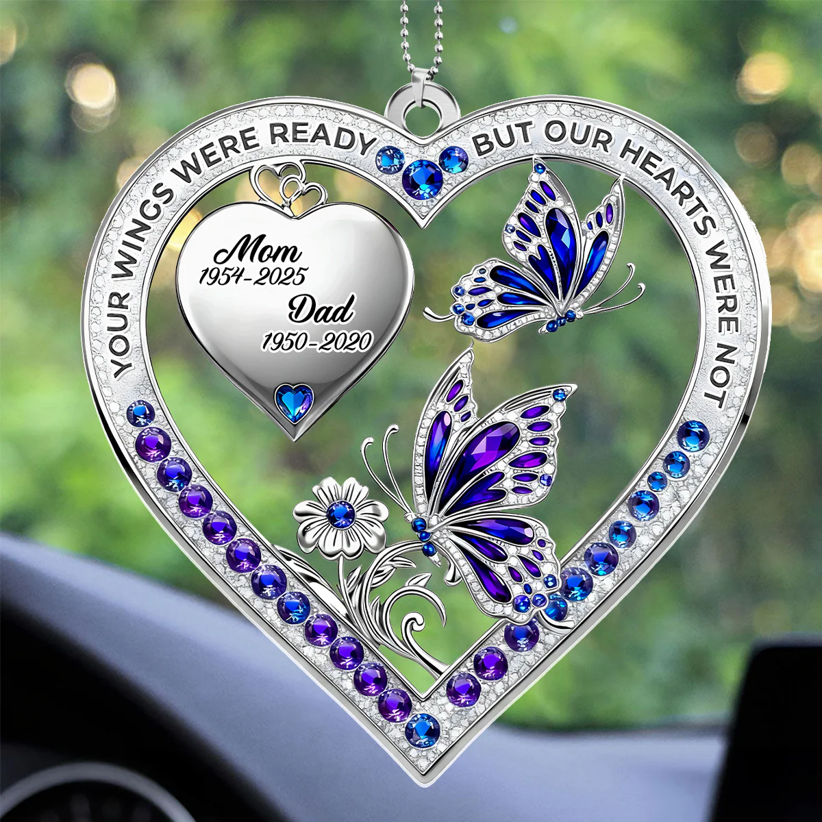 Your Wings Were Ready - Personalized Car Acrylic Hanging Ornament - Image 3