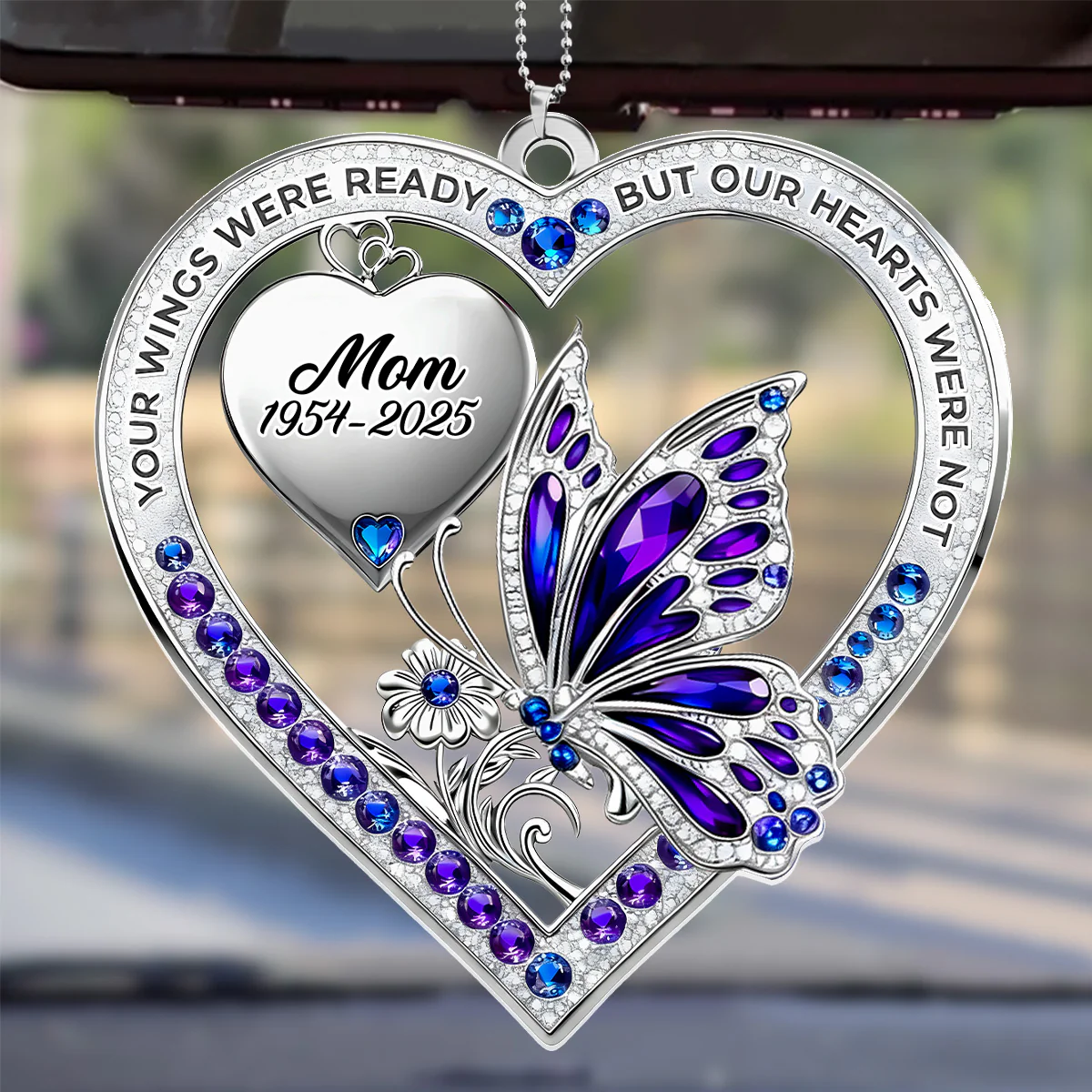 Your Wings Were Ready - Personalized Car Acrylic Hanging Ornament - Image 4