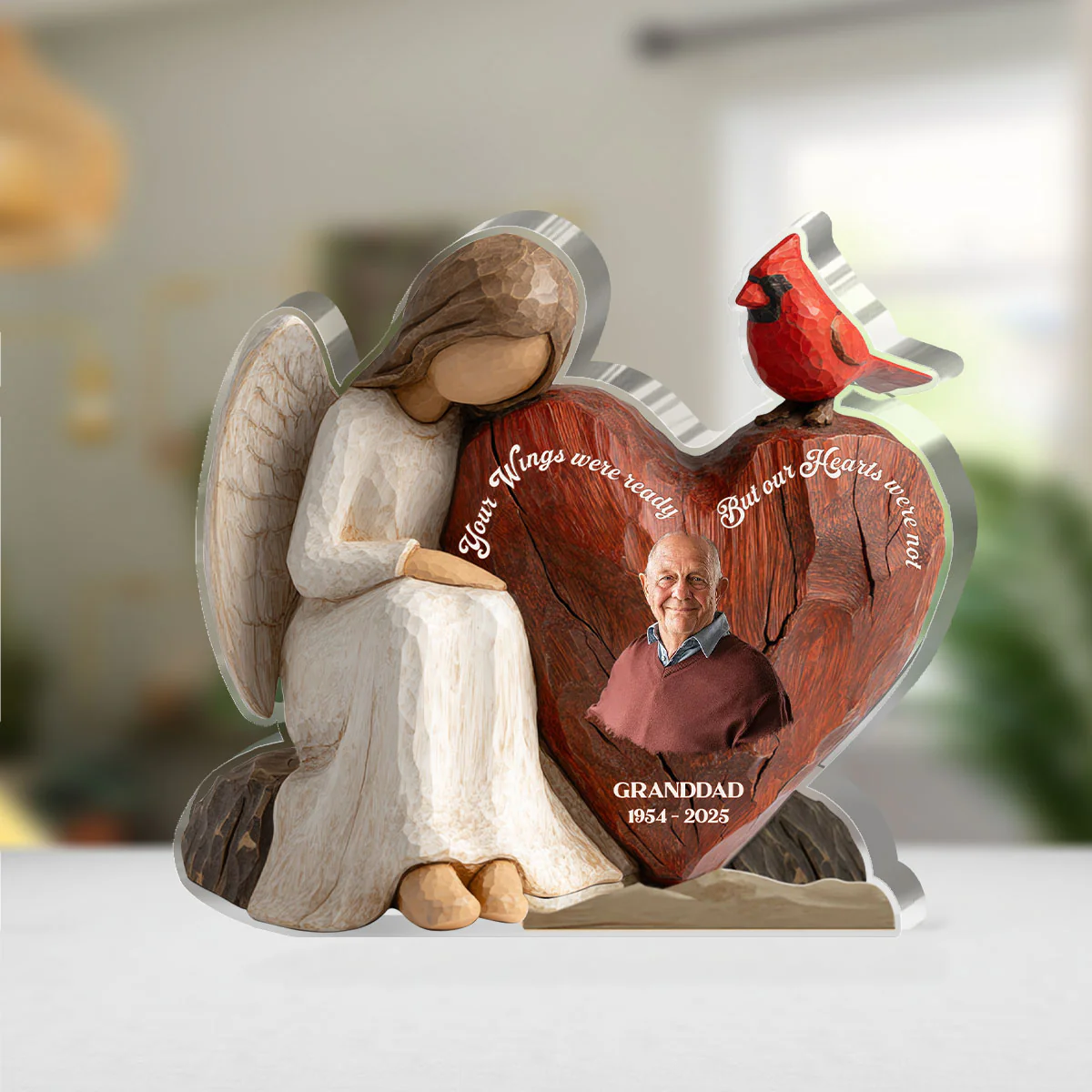 Your Wings Were Ready - Personalized Custom Shaped Acrylic Plaque - Image 4