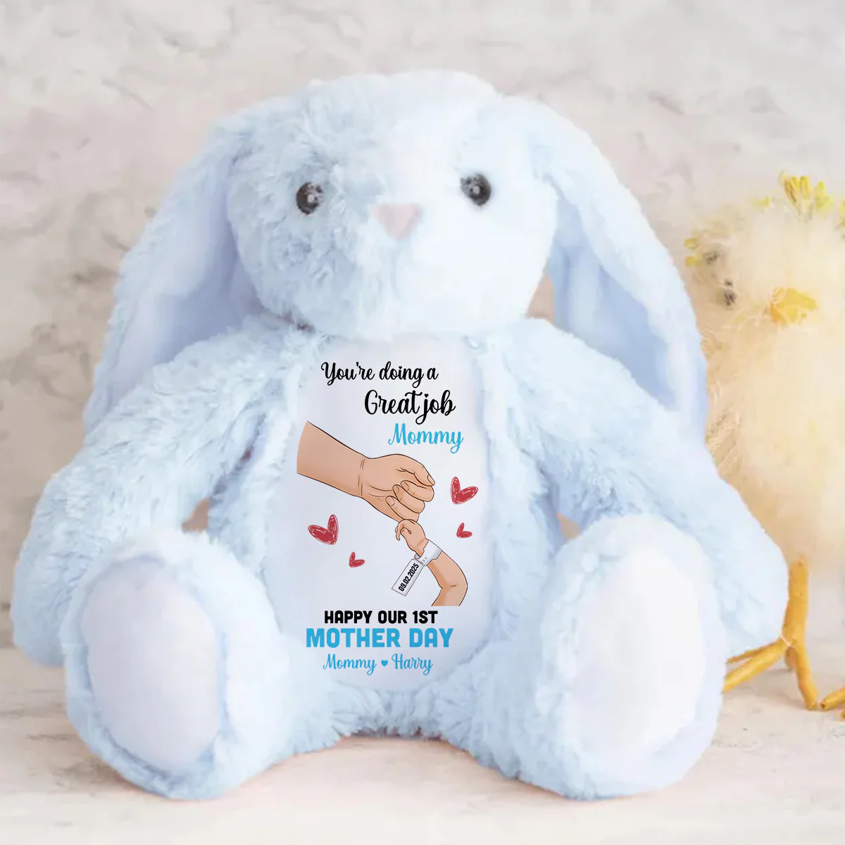 You're Doing A Great Job Mommy Bunny - Personalized Stuffed Bunny - Image 4