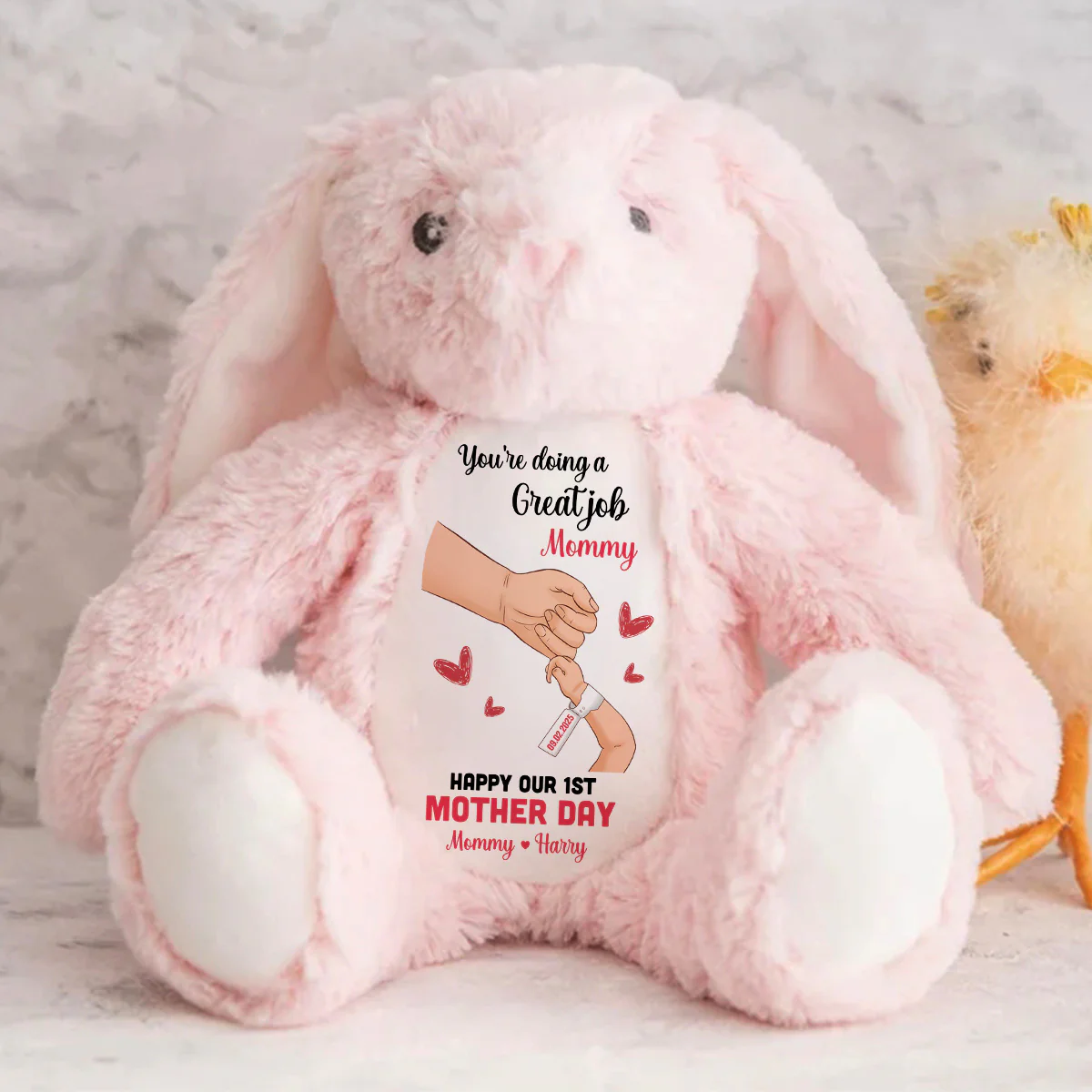 You're Doing A Great Job Mommy Bunny - Personalized Stuffed Bunny - Image 7