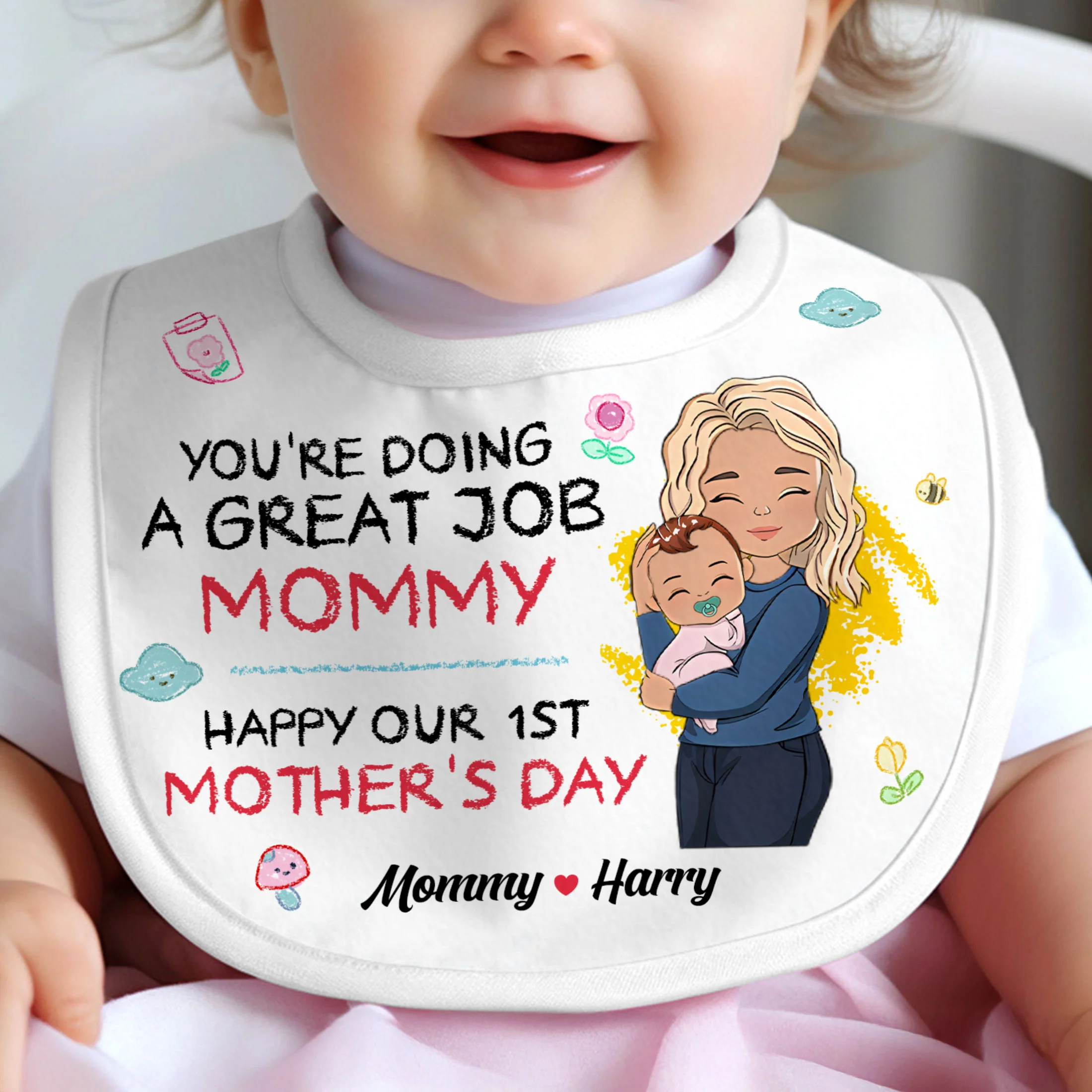 You're Doing A Great Job - Personalized Baby Bib - Image 3