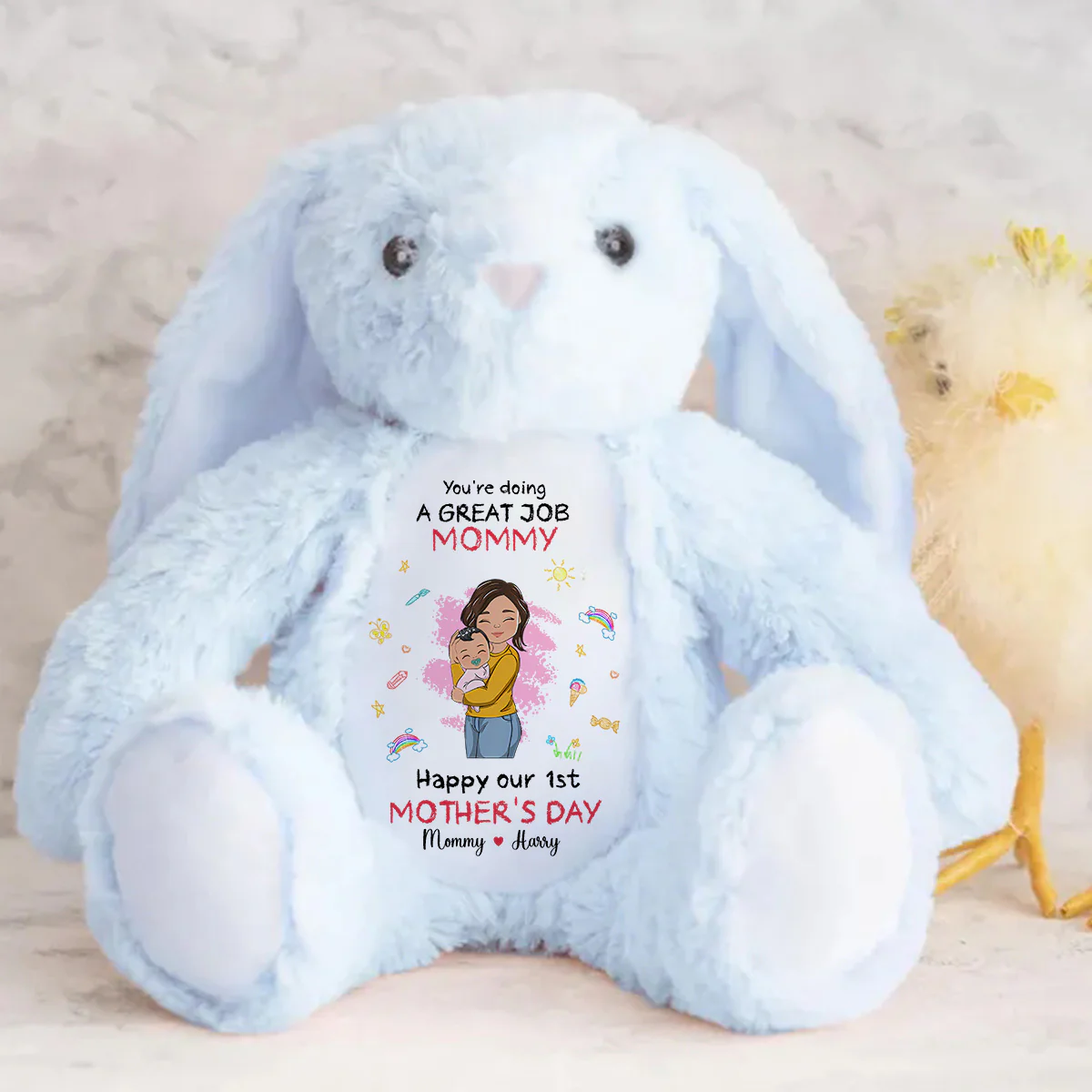 You're Doing A Great Job - Personalized Stuffed Bunny - Image 4