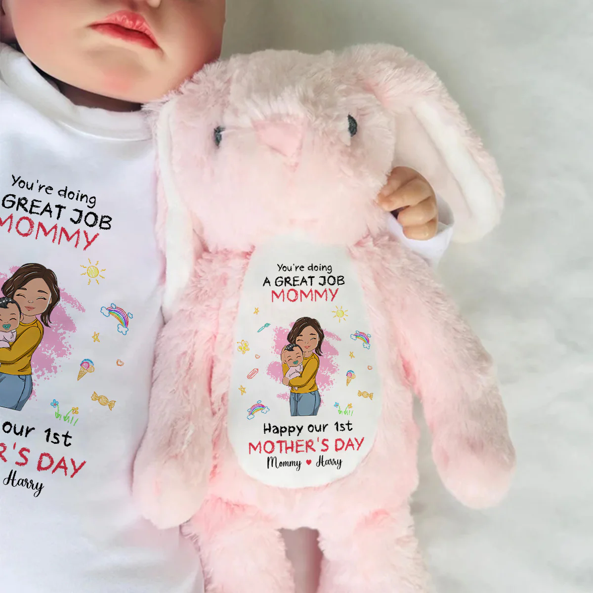 You're Doing A Great Job - Personalized Stuffed Bunny - Image 6