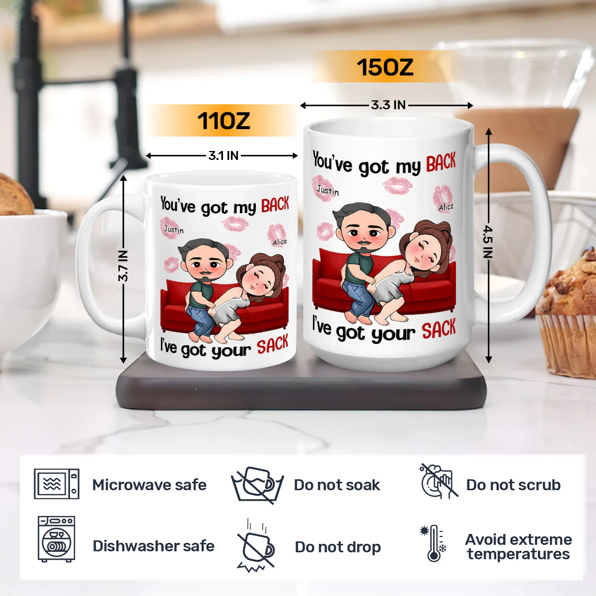 You've Got My Back Sofa - Personalized Mug - Image 3